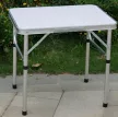 Összecsukható kempingasztal, 60 cm, alumínium/MDF, KEPI TYP 2