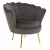 Art-deco stílusú fotel, szürkésbarna Velvet szövet/gold arany króm, NOBLEO