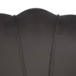Art-deco stílusú fotel, szürkésbarna Velvet szövet/gold arany króm, NOBLEO