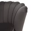 Art-deco stílusú fotel, szürkésbarna Velvet szövet/gold arany króm, NOBLEO