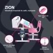 Növekvő íróasztal és szék, rózsaszín/fehér, set ZION
