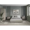 Éjjeliszekrény, szürkésbarna Taupe/silverjack tölgy, DOMCA 2S