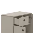Komód, szürkésbarna Taupe/silverjack tölgy, DOMCA 2D1S