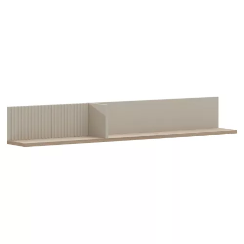 Fali polc 135, szürkésbarna Taupe/silverjack tölgy, DOMCA