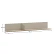 Fali polc 135, szürkésbarna Taupe/silverjack tölgy, DOMCA