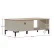 Dohányzóasztal, szürkésbarna Taupe/silverjack tölgy, DOMCA 1S