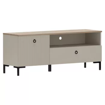   TV-állvány, szürkésbarna Taupe/silverjack tölgy, DOMCA 1K1S