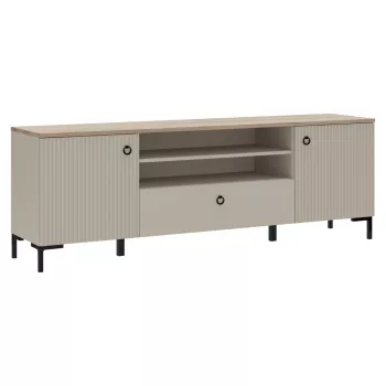  TV-állvány, szürkésbarna Taupe/silverjack tölgy, DOMCA 2D1S