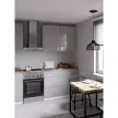 Alsószekrény, fehér/szürke extra magasfényű HG, AURORA D60S3