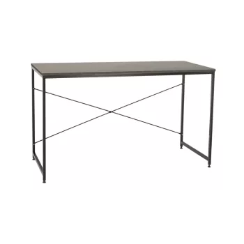 Íróasztal, beton/fekete, 120x60 cm, MELLORA