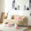 Luxus kanapé, 3 személyes, bézs Velvet szövet/arany, Art-deco, NOBLEO TYP 2