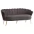 Luxus kanapé, 3 személyes, szürkésbarna Velvet szövet/arany, Art-deco, NOBLEO TYP 2