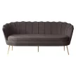 Luxus kanapé, 3 személyes, szürkésbarna Velvet szövet/arany, Art-deco, NOBLEO TYP 2