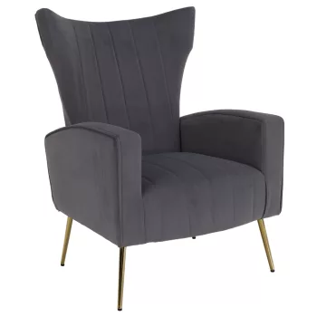 Relaxfotel, szürke Velvet szövet, BARET