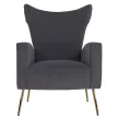 Relaxfotel, szürke Velvet szövet, BARET
