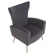 Relaxfotel, szürke Velvet szövet, BARET