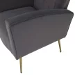 Relaxfotel, szürke Velvet szövet, BARET
