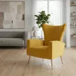 Relaxfotel, sárga Velvet szövet, BARET