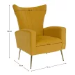 Relaxfotel, sárga Velvet szövet, BARET