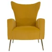 Relaxfotel, sárga Velvet szövet, BARET