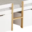 Ágy tárolóhellyel, 90x200, tölgy/fehér, JUNA