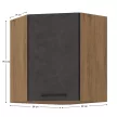 Felsőszekrény, szürke matt/tölgy lancelot, VEGA 58x58 GN-72 1F