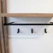 Előszobafal, fehér extra magasfényű HG/artisan tölgy, ALIVA V2