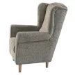 Füles fotel, szürkésbézs Taupe szövet Coral, CHARLOT