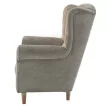 Füles fotel, szürkésbézs Taupe szövet Coral, CHARLOT