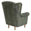 Füles fotel, zöld szövet Coral, CHARLOT