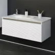 TMP TROYA100 fali fürdőszobabútor - Akrivit öntött műmárvány mosdóval - 100 x 48,5 cm