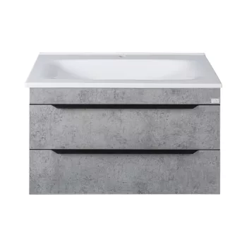   TMP VOX 85 SZÜRKE fali fürdőszobabútor - öntött műmárvány mosdóval - 85 x 47 cm