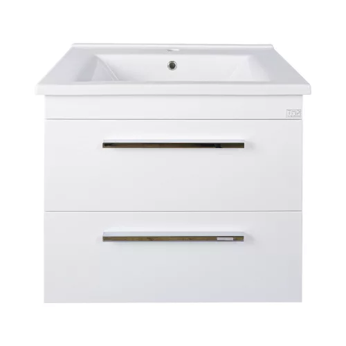 TMP VIVA 75 fali függesztett fürdőszobabútor - Sanovit ATRIA 9075 porcelán mosdóval - 75,3 x 45,5 cm