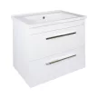 TMP VIVA 75 fali függesztett fürdőszobabútor - Sanovit ATRIA 9075 porcelán mosdóval - 75,3 x 45,5 cm