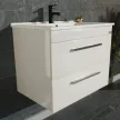 TMP VIVA 75 fali függesztett fürdőszobabútor - Sanovit ATRIA 9075 porcelán mosdóval - 75,3 x 45,5 cm