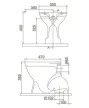 CeraStyle WC csésze - padlón álló - porcelán - ALSÓ kifolyású