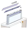 Pando E-320/90 PANELABLE pultból kiemelkedő páraelszívó, érintőszenzor, fekete üveg, V.950