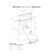 Pando E-320/120 PANELABLE pultból kiemelkedő páraelszívó, távirányító, fekete üv., V.950