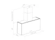 Pando P746/120 cm IX-DEKTON LAURENT fali páraelszívó, V. 850