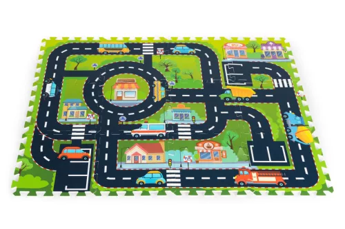 Habszivacs puzzle szőnyeg városi utcák