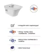CeraStyle IBIZA fali WC - BEÉPÍTETT bidé funkcióval - rimless - perem nélküli