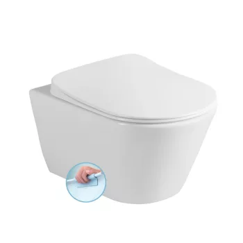   Sanovit AVVA fali WC - rimless - perem nélküli - rejtett szerelésű - 53 cm