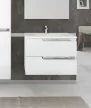 Piramida EURIDIKA fali fürdőszobabútor - műmárvány mosdóval - 2 fiókos - 100 x 48 x 53 cm