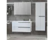 Piramida AKVA Tükrös fürdőszobai szekrény - LED világítással - 100 x 69 x15cm
