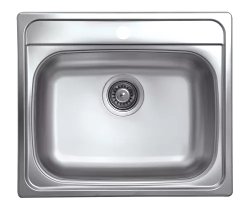 EVIDO AQUA natúr rozsdamentes acél mosogató, 570 x 490 mm