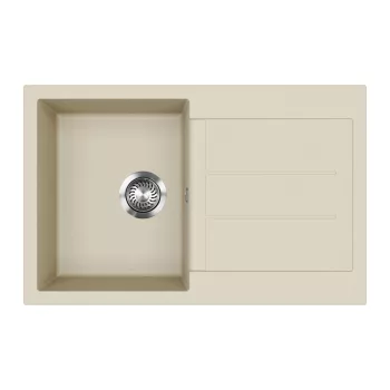 EVIDO CUBO 45 S gránit mosogató, 780 x 500 mm, bézs