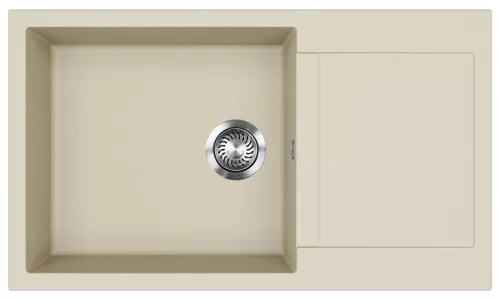 EVIDO Cubo XL 6S compact gránit mosogató, 860 x 500 mm, bézs