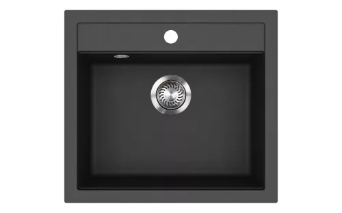 EVIDO QUADRO 6 gránit mosogató, 565 x 510 mm, antracit