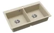 EVIDO QUADRO 9 gránit mosogató, 860 x 510 mm, bézs