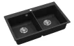 EVIDO QUADRO 9 gránit mosogató, 860 x 510 mm, antracit